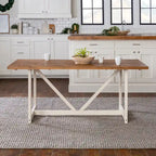 Middlebrook Solid Wood 72-inch Farmhouse Trestle Dining Table