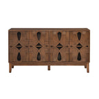 Mid Century Modern Sideboard Buffet Cabinet with Storage, Storage Cabinet with 4 Doors & Adjustable Shelves