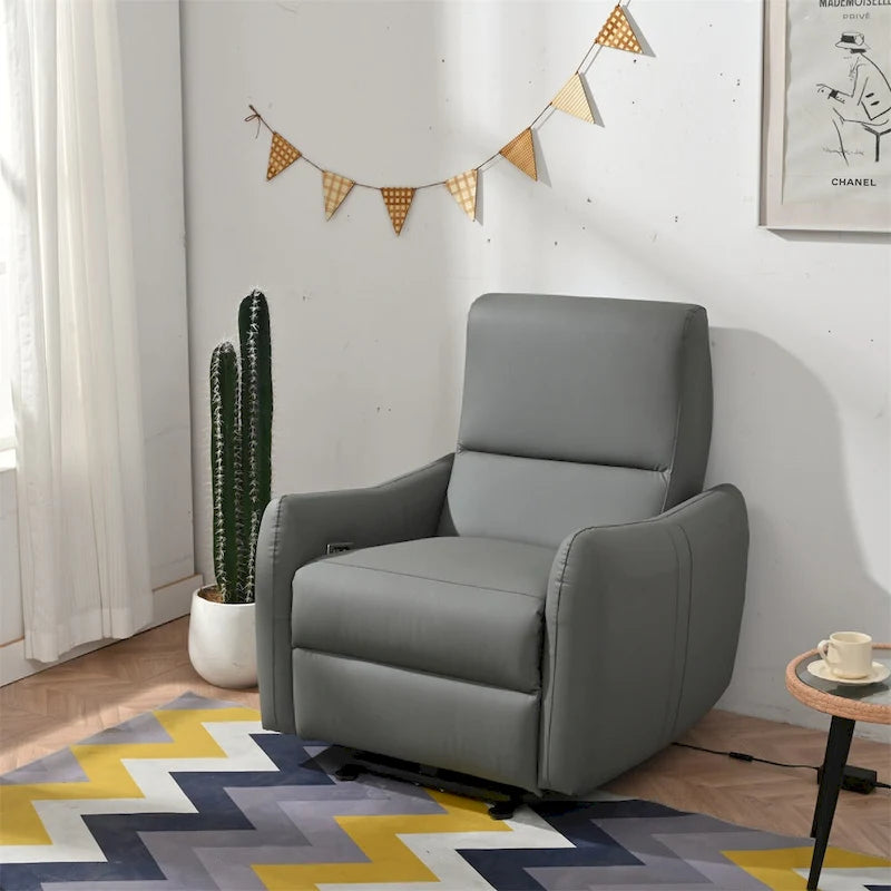 Power Recliner Wall Hugger,Small Power Recliner for Living Room,Electric Recliner for small space,Reclining Sofa