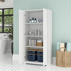 Cabot Tall Bathroom Storage Cabinet with Doors by Bush Furniture