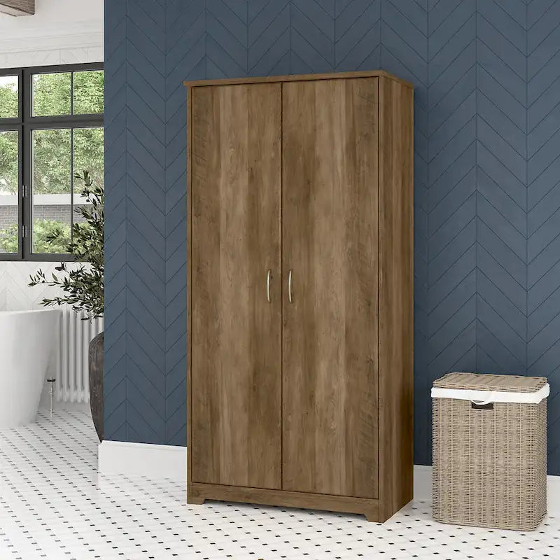Cabot Tall Bathroom Storage Cabinet with Doors by Bush Furniture