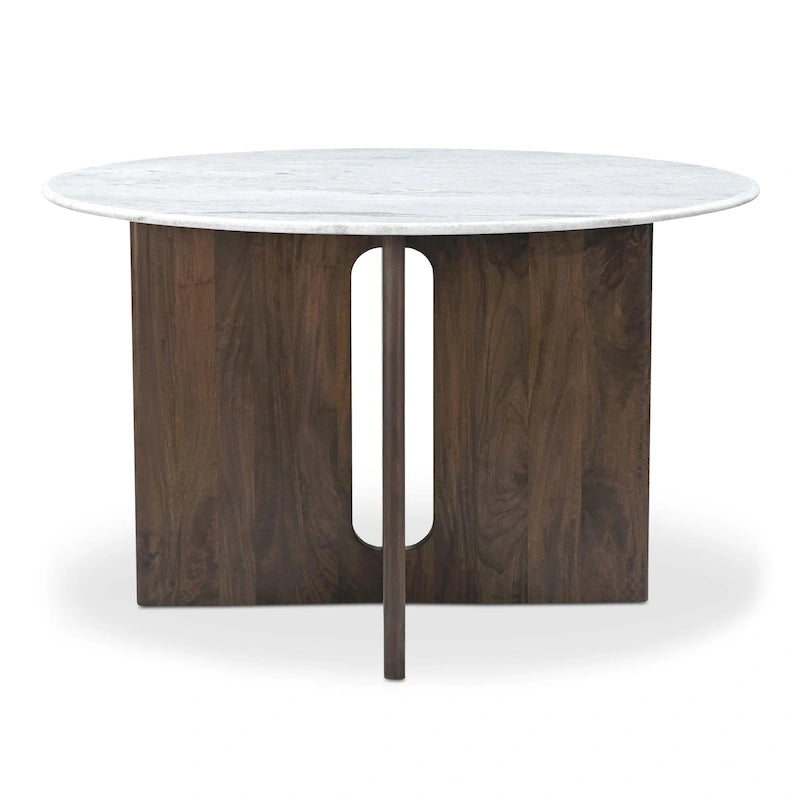 NADAAL STUDIOS Brelline, Round Dining Table With Cross Legs - 48W x48D x30H