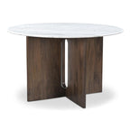 NADAAL STUDIOS Brelline, Round Dining Table With Cross Legs - 48W x48D x30H