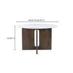 NADAAL STUDIOS Brelline, Round Dining Table With Cross Legs - 48W x48D x30H