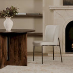 NADAAL STUDIOS Brelline, Round Dining Table With Cross Legs - 48W x48D x30H