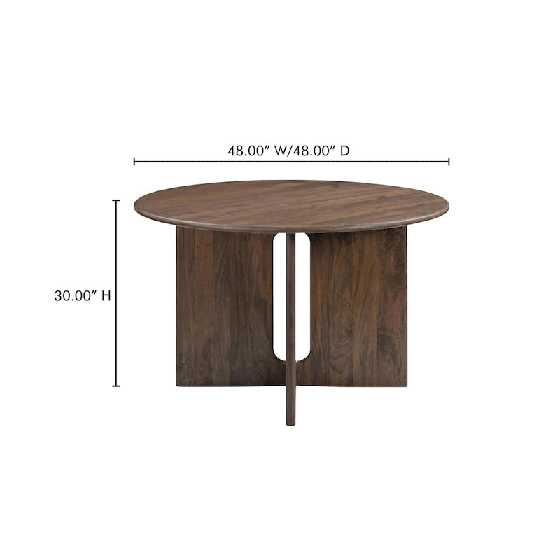 NADAAL STUDIOS Brelline, Round Dining Table With Cross Legs - 48W x48D x30H