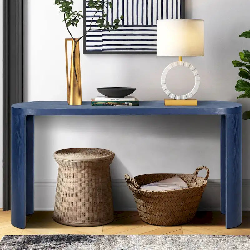 GDFStudio - Avery Modern 60 Console Table with Curved Legs and Versatile Design