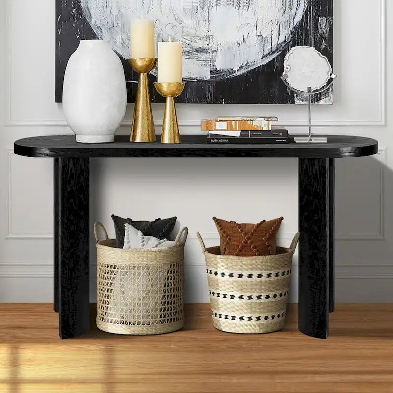 GDFStudio - Avery Modern 60 Console Table with Curved Legs and Versatile Design