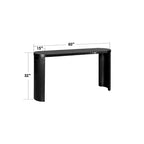 GDFStudio - Avery Modern 60 Console Table with Curved Legs and Versatile Design
