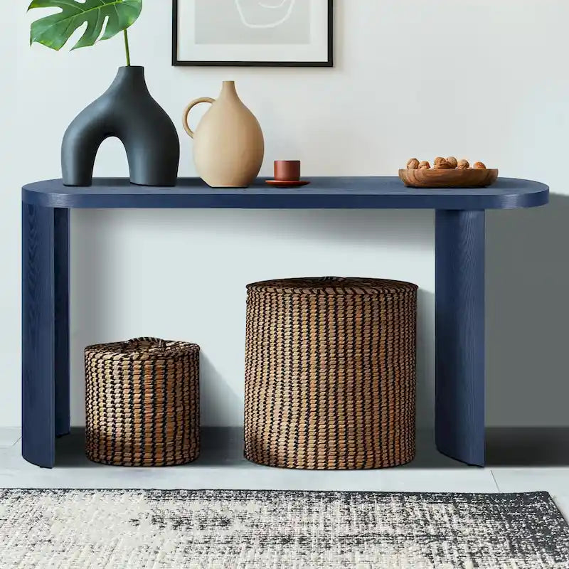 GDFStudio - Avery Modern 60 Console Table with Curved Legs and Versatile Design