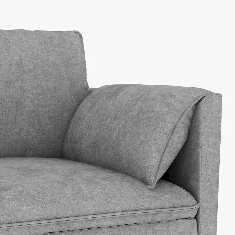 Christopher Knight Home - Noah 141.5 U-Shaped 6-Seater Sofa Couch with Movable Ottoman and Armrest Pockets, Fabric Upholstery
