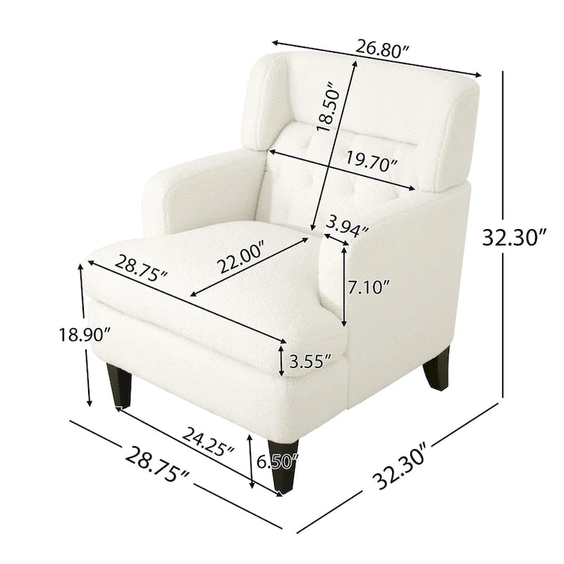 Nabo Modern Fabric Accent Chair with Cushion Back by Christopher Knight Home