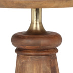 Christopher Knight Home Mango Wood and Metal Pedestal End Table