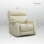 Leather Zero Gravity Power Recliner with Power Headrest and Power Lumbar,USB&USB-C Port