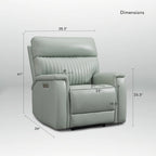 Leather Zero Gravity Power Recliner with Power Headrest and Power Lumbar,USB&USB-C Port