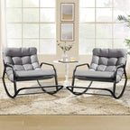 FINCATI Indoor Royal Oversized Rocking Lounge Chair, 450 lbs Extra Large Outdoor Recliner with Comfy Water-resistant Cushions