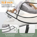 FINCATI Indoor Royal Oversized Rocking Lounge Chair, 450 lbs Extra Large Outdoor Recliner with Comfy Water-resistant Cushions