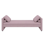 Roomfitters Upholstered Chaise Daybed with 2 Drawers and Pillows, Compact Lounger for Living Room, Linen Fabric