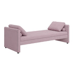 Roomfitters Upholstered Chaise Daybed with 2 Drawers and Pillows, Compact Lounger for Living Room, Linen Fabric