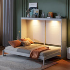 Queen Size Murphy Bed with Dual-Piston Mechanism, No Box Spring