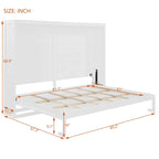 Queen Size Murphy Bed with Dual-Piston Mechanism, No Box Spring