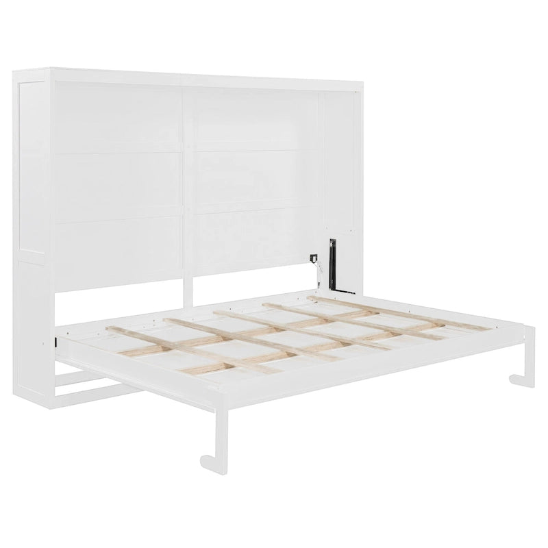 Queen Size Murphy Bed with Dual-Piston Mechanism, No Box Spring