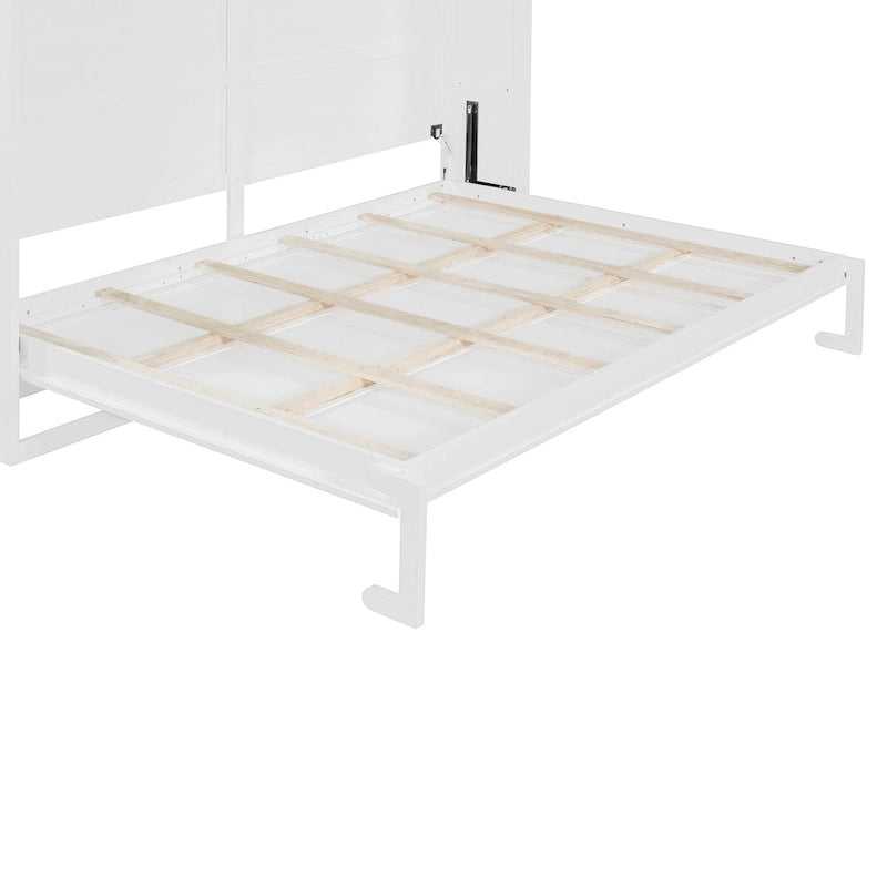 Queen Size Murphy Bed with Dual-Piston Mechanism, No Box Spring