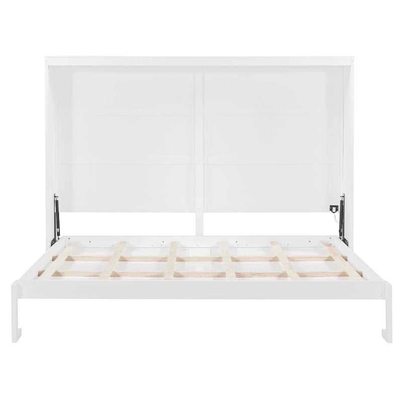 Queen Size Murphy Bed with Dual-Piston Mechanism, No Box Spring