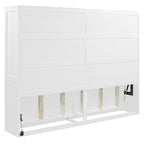 Queen Size Murphy Bed with Dual-Piston Mechanism, No Box Spring