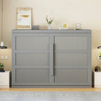 Queen Size Murphy Bed with Dual-Piston Mechanism, No Box Spring