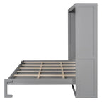 Queen Size Murphy Bed with Dual-Piston Mechanism, No Box Spring