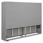 Queen Size Murphy Bed with Dual-Piston Mechanism, No Box Spring