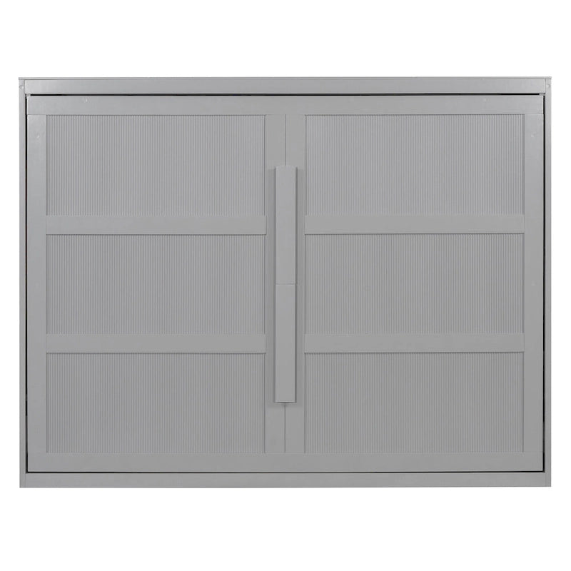 Queen Size Murphy Bed with Dual-Piston Mechanism, No Box Spring