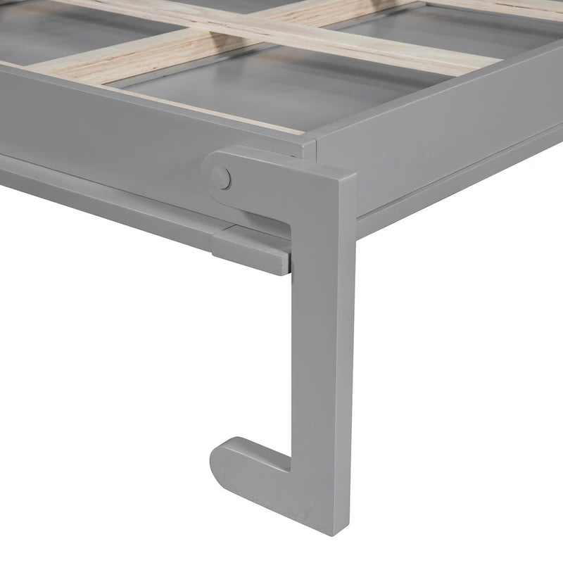 Queen Size Murphy Bed with Dual-Piston Mechanism, No Box Spring