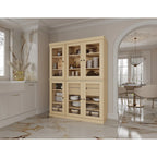 Palace Imports 100% Solid Wood 48.5 Pantry China Cabinet with Clear Glass Doors, 2-Drawers and Adjustable Shelves