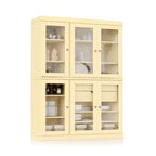 Palace Imports 100% Solid Wood 48.5 Pantry China Cabinet with Clear Glass Doors, 2-Drawers and Adjustable Shelves