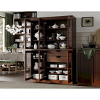 Palace Imports 100% Solid Wood 48.5 Pantry China Cabinet with Clear Glass Doors, 2-Drawers and Adjustable Shelves