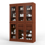 Palace Imports 100% Solid Wood 48.5 Pantry China Cabinet with Clear Glass Doors, 2-Drawers and Adjustable Shelves