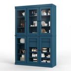 Palace Imports 100% Solid Wood 48.5 Pantry China Cabinet with Clear Glass Doors, 2-Drawers and Adjustable Shelves