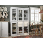 Palace Imports 100% Solid Wood 48.5 Pantry China Cabinet with Clear Glass Doors, 2-Drawers and Adjustable Shelves