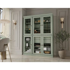 Palace Imports 100% Solid Wood 48.5 Pantry China Cabinet with Clear Glass Doors, 2-Drawers and Adjustable Shelves