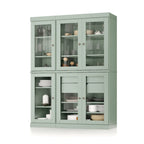 Palace Imports 100% Solid Wood 48.5 Pantry China Cabinet with Clear Glass Doors, 2-Drawers and Adjustable Shelves