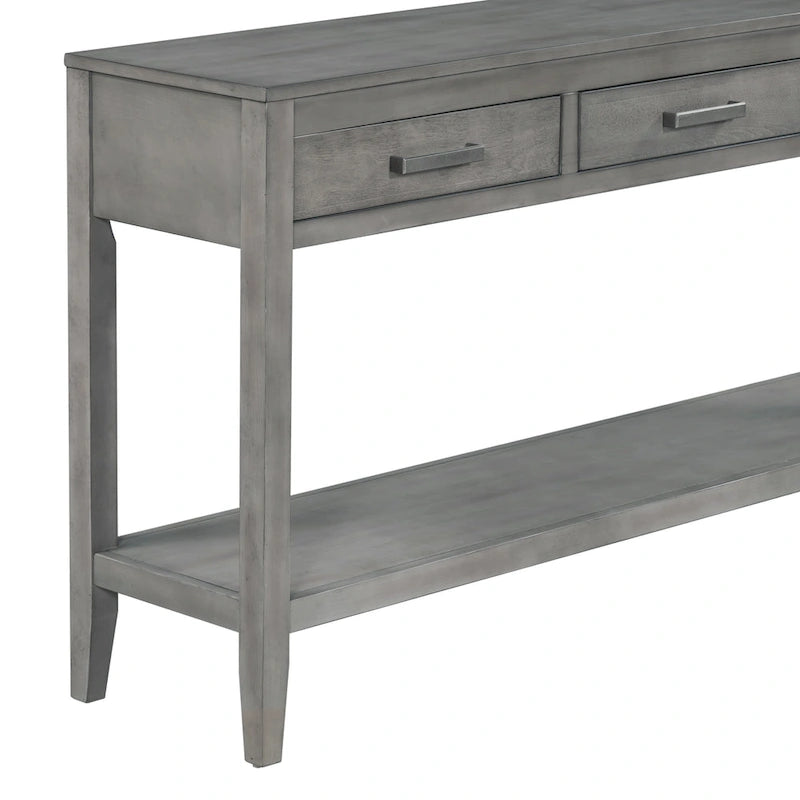 Contemporary 3-Drawer Console Table with 1 Shelf