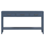 Contemporary 3-Drawer Console Table with 1 Shelf