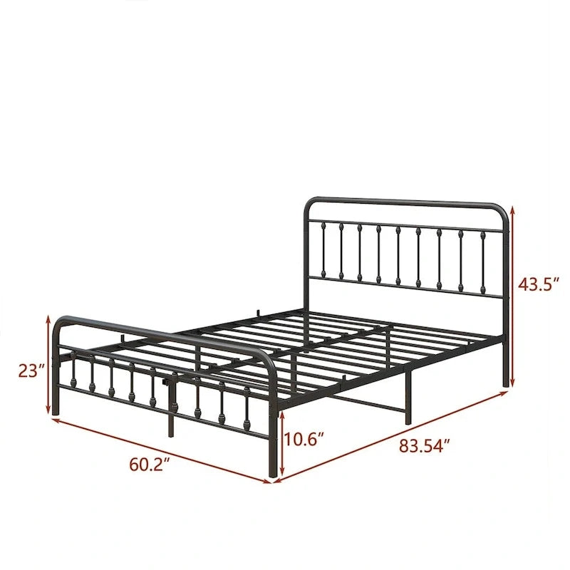 Metal Bed Frame Queen Size Platform Bed