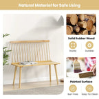 Costway Entryway Bench for 2 Windsor Rubber Wood Dining Bench with - See Details