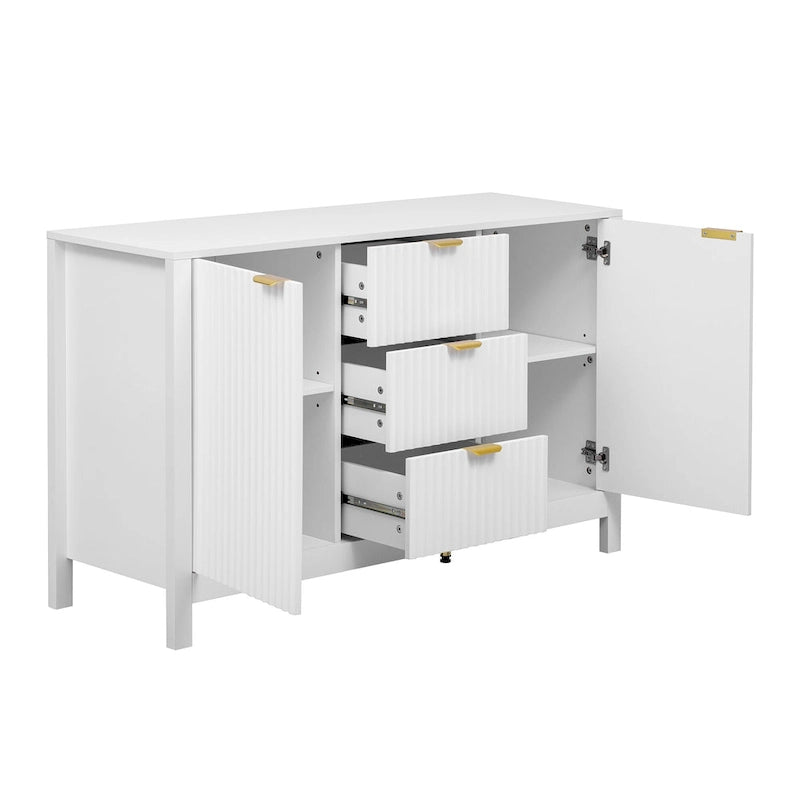 Modern Entryway Cabinet with Adjustable Shelves and Soft-Close Doors