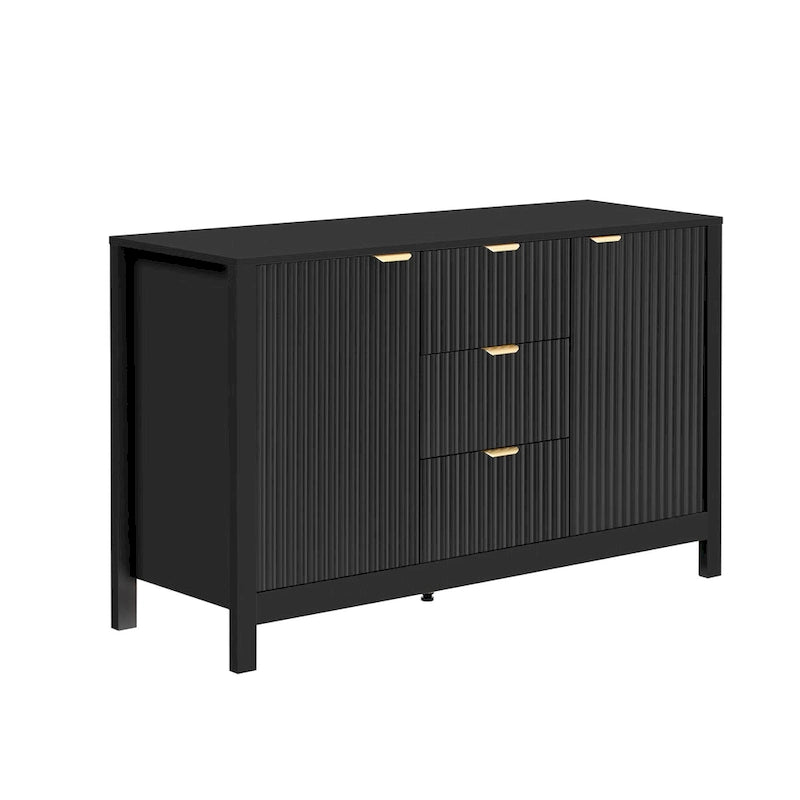 Modern Entryway Cabinet with Adjustable Shelves and Soft-Close Doors