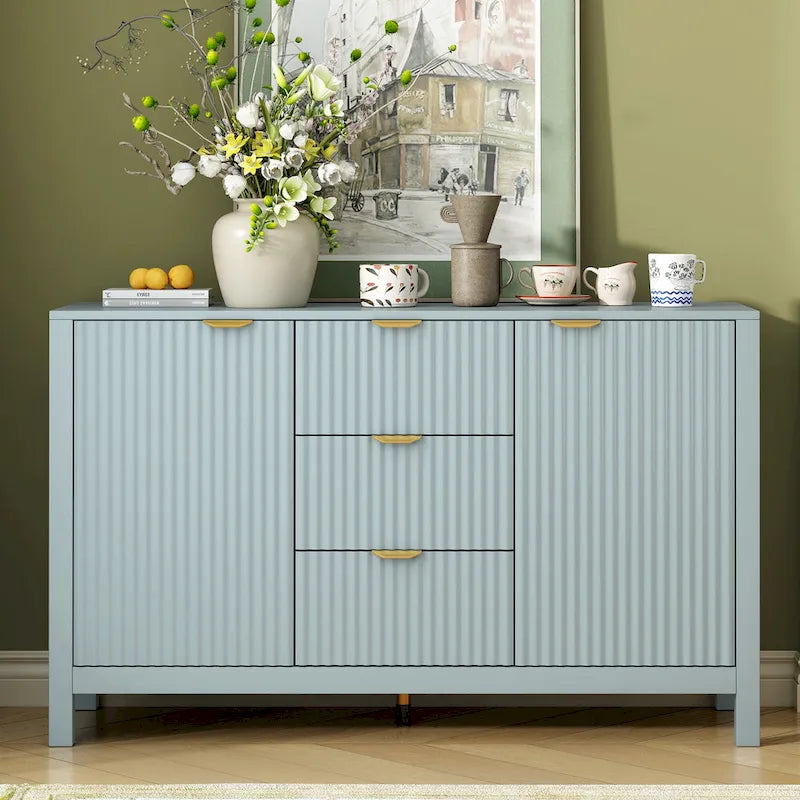 Modern Entryway Cabinet with Adjustable Shelves and Soft-Close Doors