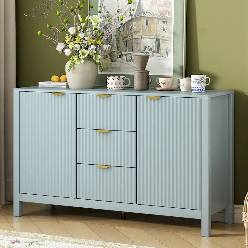 Modern Entryway Cabinet with Adjustable Shelves and Soft-Close Doors